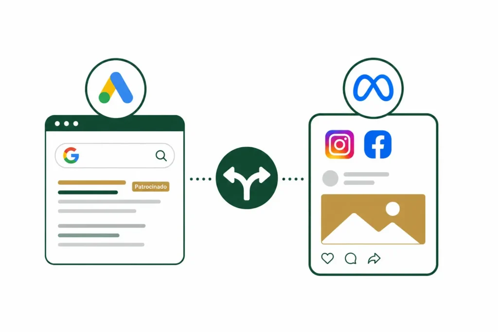 Tráfego pago para empresas com Google Ads e Meta Ads