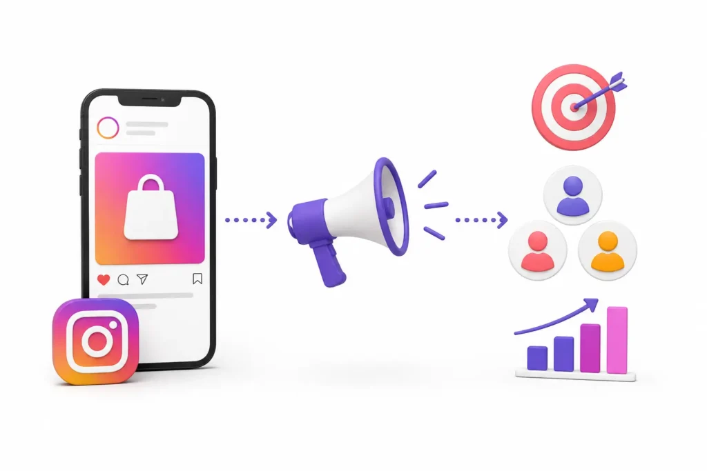 Como fazer tráfego pago no Instagram: anúncios exibidos no Feed, Stories e Reels para alcançar clientes em potencial.
