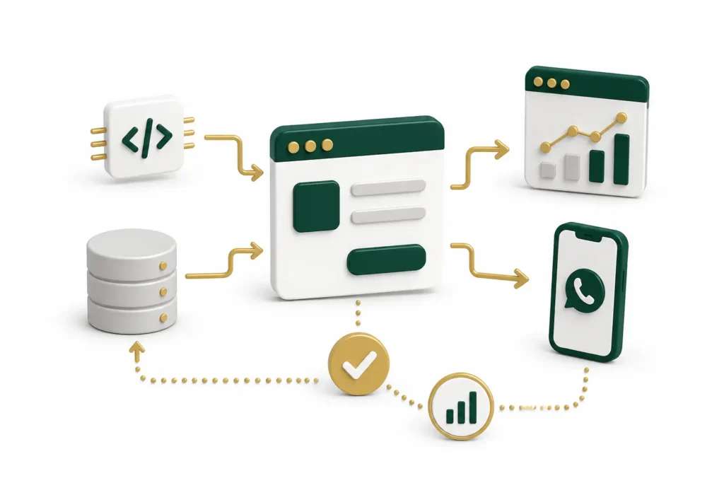 Landing page para advogados com elementos de rastreamento, formulário, dados e conversões
