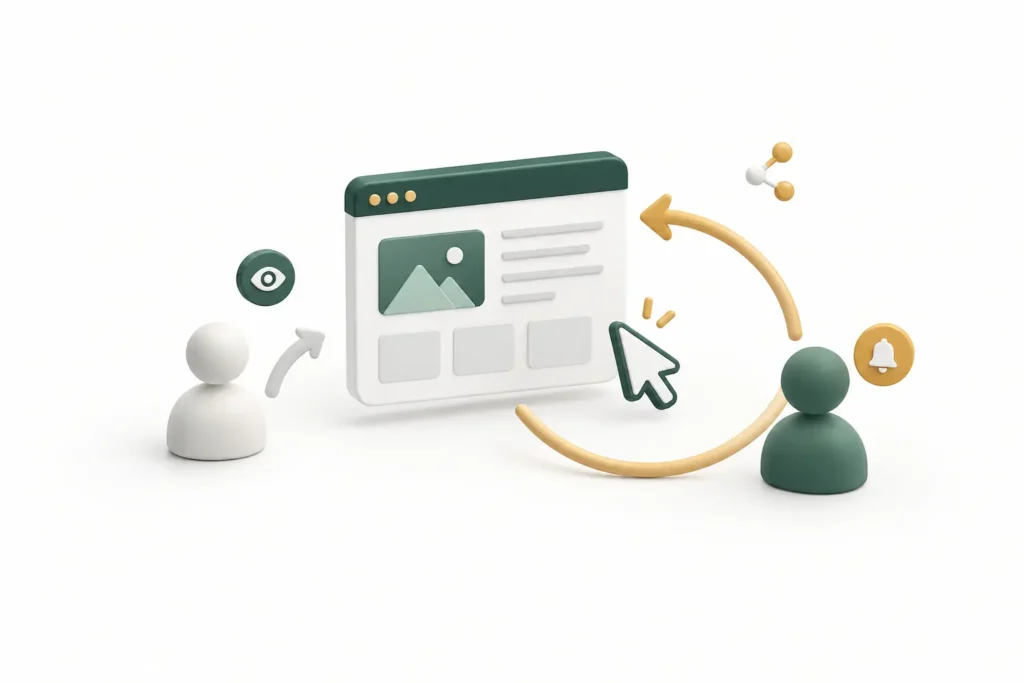 O que é remarketing e como funciona: visitante sendo reconectado à marca depois da primeira visita ao site